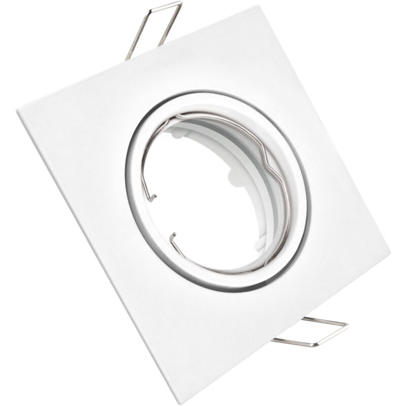 Kit d'anneaux pivotants carrés en métal blanc