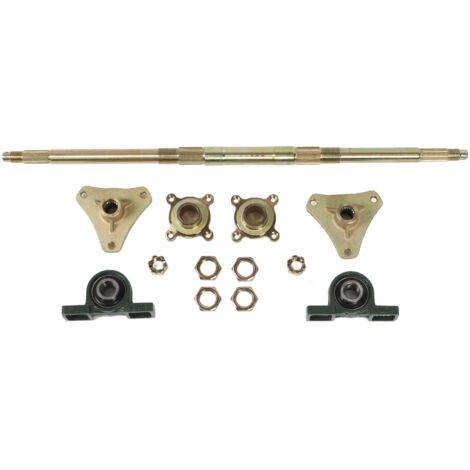 Kit d'arbre d'essieu arrière de 24 pouces, moyeux Anti-Impact en métal, supports de fixation, jeu de brides pour vtt 50-150CC Quads Drift Trikes