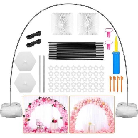 Kit d\'arche de ballons réutilisable, 3 m de support réglable pour mariage, remise de diplôme et anniversaire, décorations de Noël