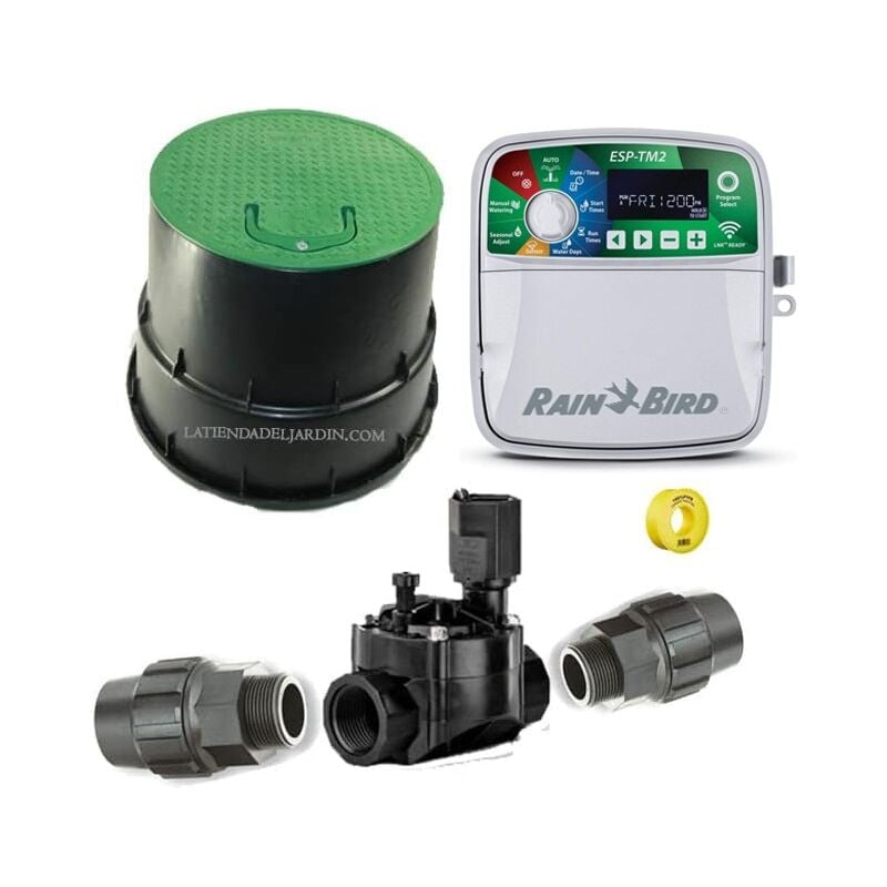 Kit d'arrosage automatique professionnel Rain Bird 1 zone 24v pour tuyaux de 32mm