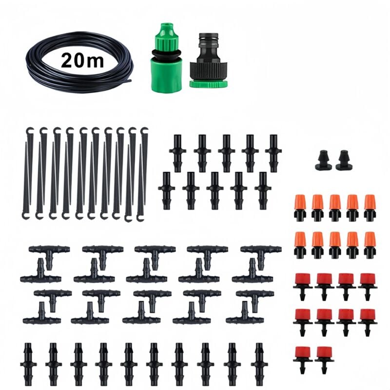 Tonchean - Kit d'arrosage de système d'irrigation de jardin de buse d'arrosage automatique de Micro-goutte, système d'irrigation goutte à goutte