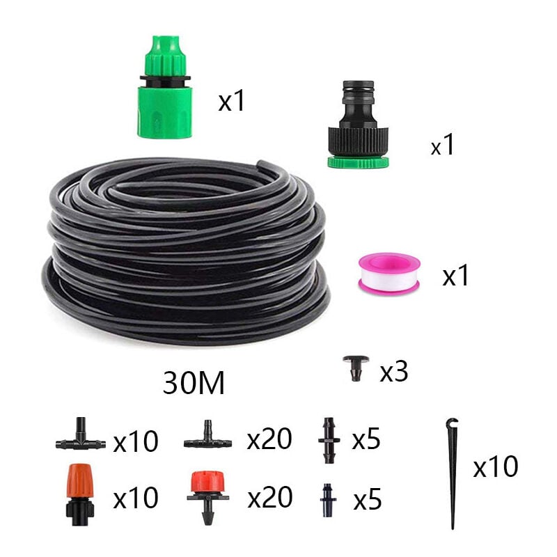 Tonchean - Kit d'arrosage de système d'irrigation de jardin de buse d'arrosage automatique de Micro-goutte, système d'irrigation goutte à goutte
