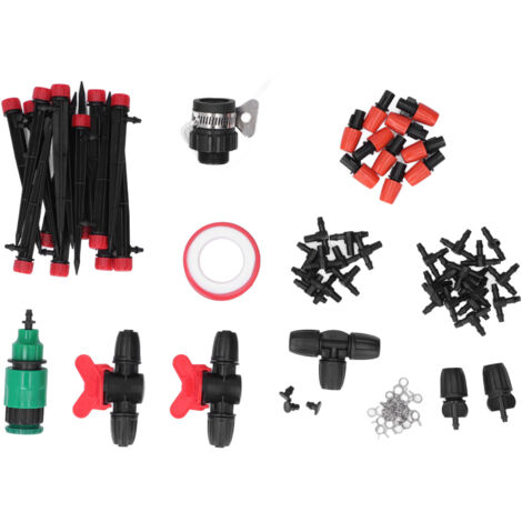 Kit d'arrosage goutte à goutte pour pelouse avec tuyaux 8/12mm et raccords 4/7mm