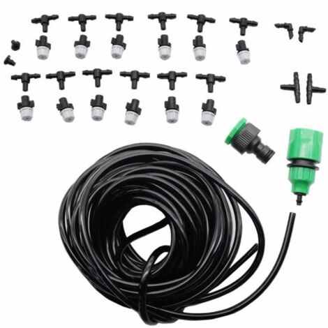 Kit d'arrosage, système d'irrigation portable, 1 ensemble de 10 mètres avec buses de brumisation pour arrosage automatique.
