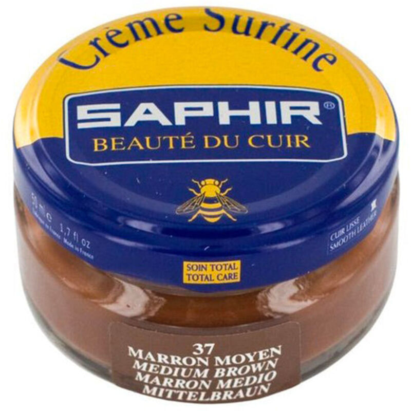 SAPHIR Cirage Cr&egrave;me Surfine Pommadier  50 ml MARRON MOYEN 37
