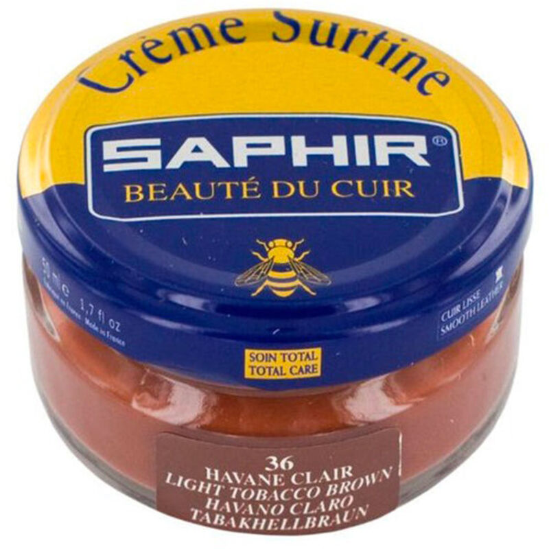 Cirage Crème Surfine Pommadier Saphir 50 ml havane clair
