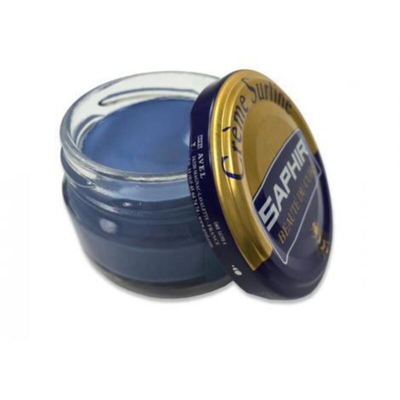 Cirage Crème Surfine Pommadier Saphir 50 ml bleu azur