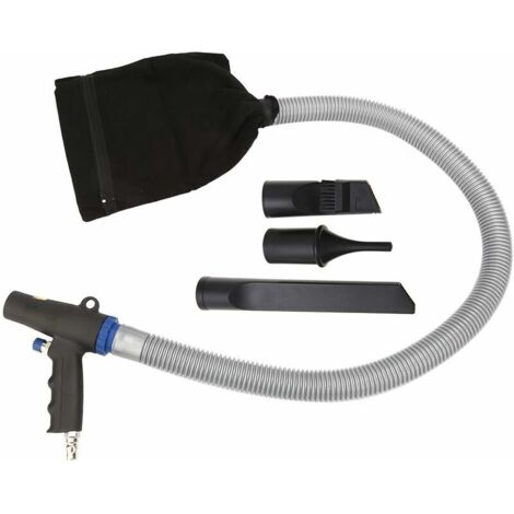 Kit D'aspirateur Pneumatique pour Pistolet Souffleur-aspirateur à Air - Pistolet Souffleur-aspirateur à Double Fonction, Pistolet Souffleur-aspirateur à Aspiration D'air, y Compris Sacs, Tube et Acces