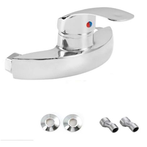 KIT D'ASSEMBLAGE DE ROBINET MITIGEUR CHROME POUR BAIGNOIRE ET LAVABO 8067