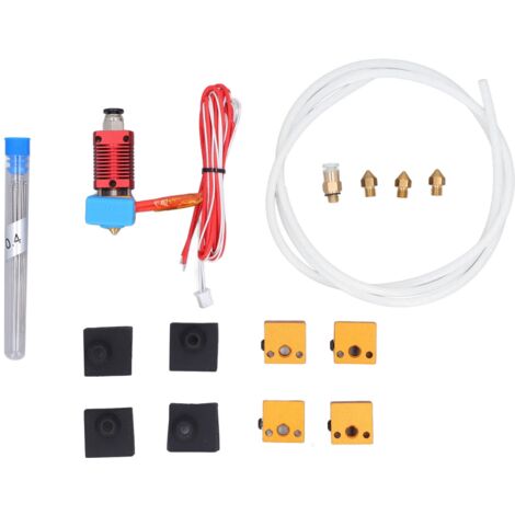 Kit d'assemblage imprimante 3D avec 15 pièces : buses laiton, bloc aluminium et tête d'extrusion - Accessoires imprimante 3D