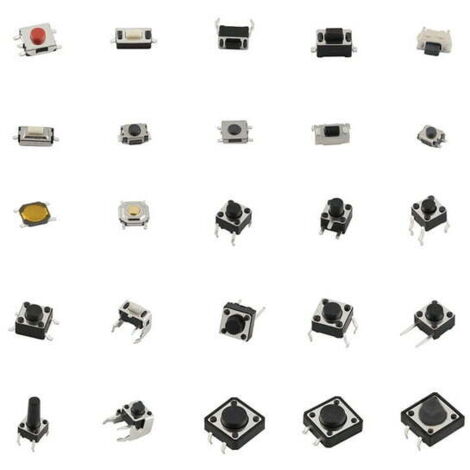 Kit d'assortiment de 125 micro-interrupteurs SMD DIP pour télécommande de voiture