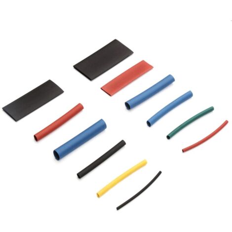 Kit d'assortiment de 560 gaines thermorétractables 2:1, gaines isolantes pour câbles électriques, avec boîte de rangement portable