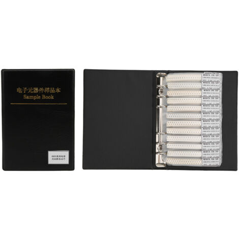 Kit d'assortiment de condensateurs série 0603, 90 valeurs, composants électroniques, livre d'échantillons noir