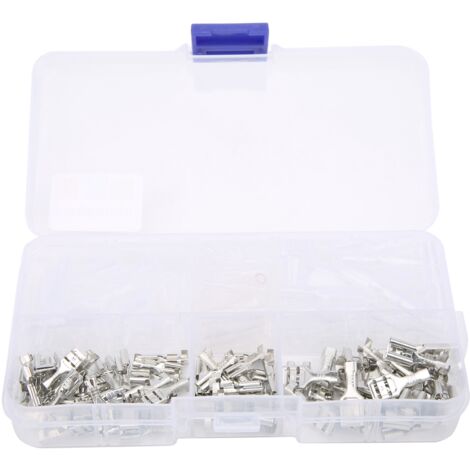 Kit d'assortiment de connecteurs de fils électriques, bornes à sertir isolées, 150 pièces, 2.8/4.8/6.3mm