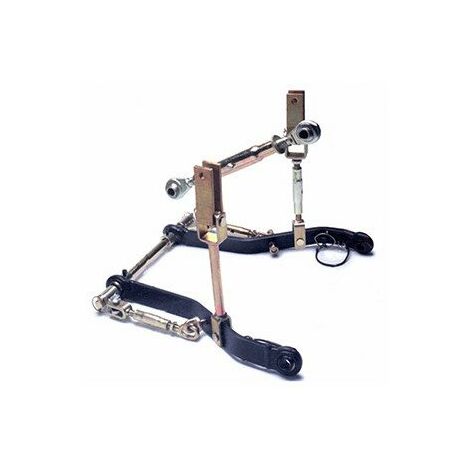 Kit d'attelage arrière pour tracteur Iseki – Barre de poussée Cat.1 ajustable 345-500mm – Longueur tube 230mm – Adaptable pour remorquage