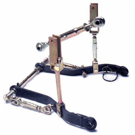 Kit d'attelage arrière pour tracteur ISEKI. Comprenant une barre de poussée Cat.1 de longueur de tube 230mm (min-max: 345-500mm)