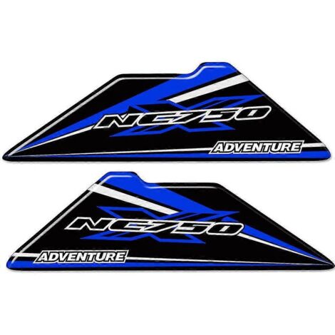 Kit d'autocollants pour carénage, casque, valises et protections de réservoir pour Honda NC750X (modèles 2018-2020) - Bleu 8