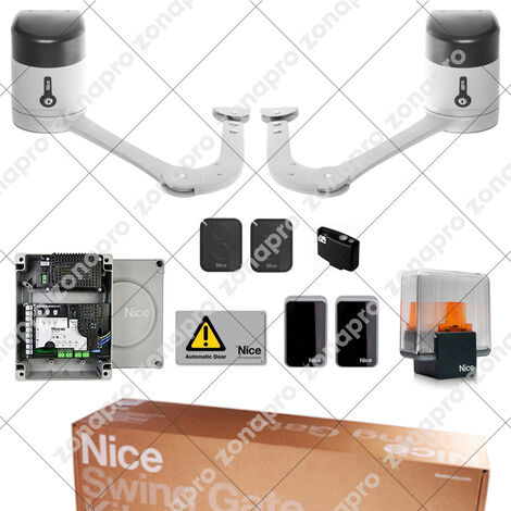 HYKEKIT Motorisation portail battant avec Commande Bidirectionnelle NICE - NICE