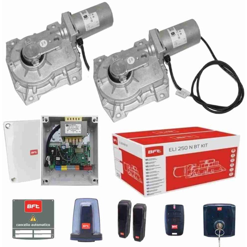 Kit d'automatisation pour portail battant BFT eli bt kit A35 veloce thalia 2618142 R930158 00002 Système enterré