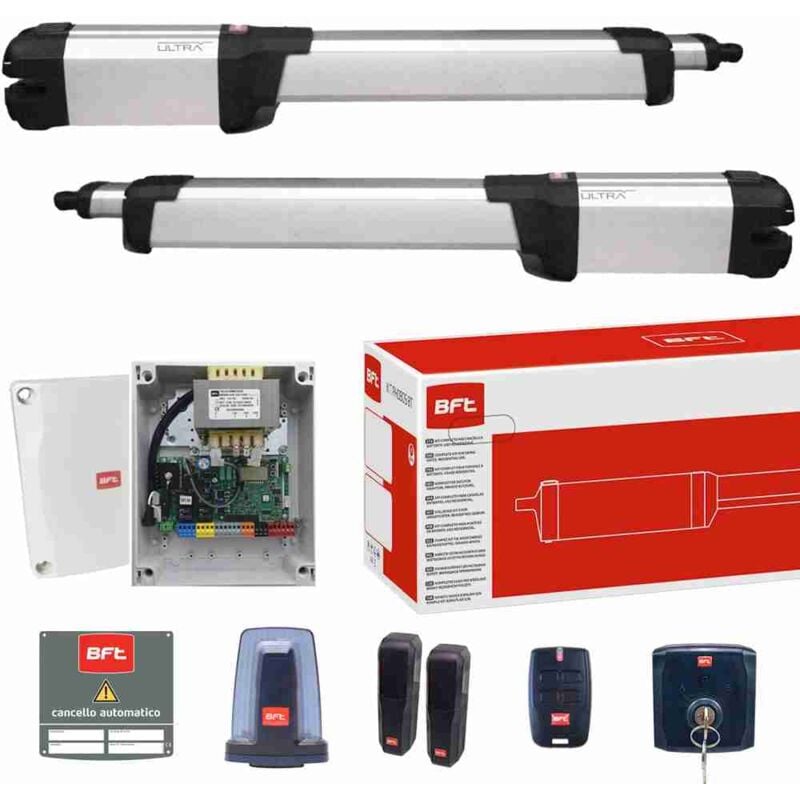 Kit d'automatisation pour portail battant BFT kustos bt B25 smart 24 v 2614870 R935361 00002 2614870