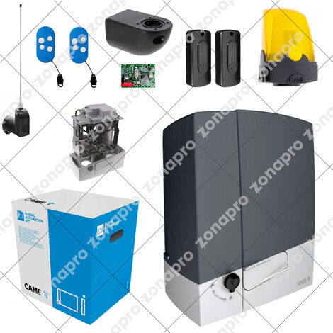 Kit d'automatisation pour portail coulissant CAME BXV 400Kg 24V avec support en nylon