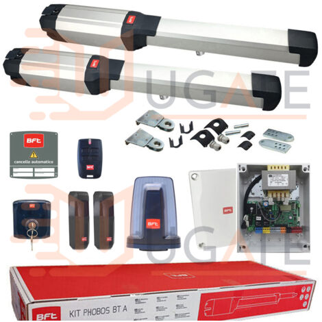Kit d’automatismes pour portails battants 24v BFT PHOBOS BT KIT A25 R935306 00004