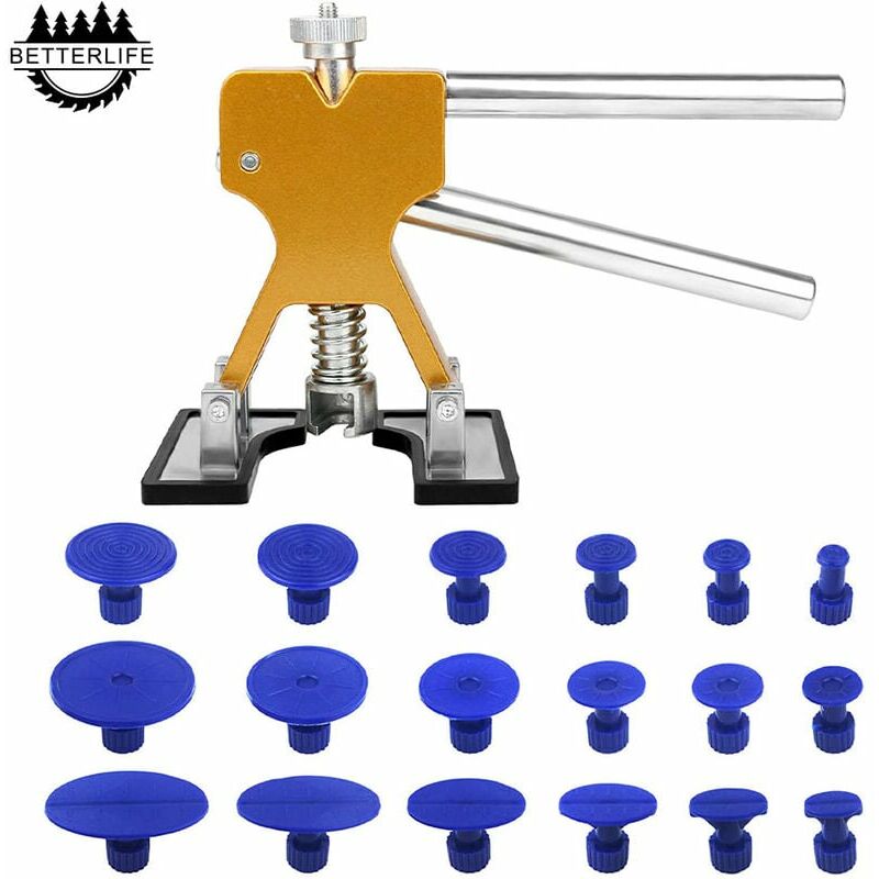 Llove - Kit Débosselage sans Peinture, Outil Débosselage Carrosserie avec 18 Ventouses Bleu pour Automobile, Réfrigérateur,Moto, Machine à Laver