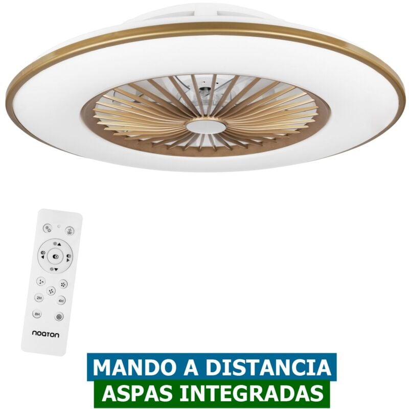 Noaton 11056CR VEGA Ventilateur de plafond sans pales / 56cm / Avec éclairage LED et télécommande / Haut-parleur