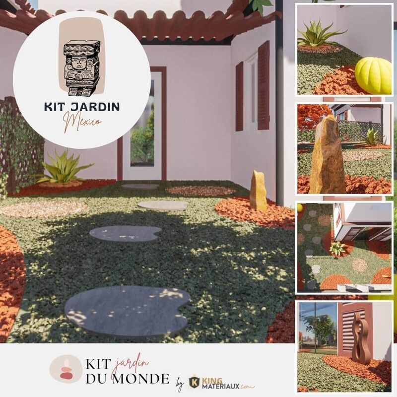 King Matériaux - Kit décoration jardin Mexico 10m2