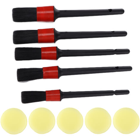 Kit de 10 cepillos para el cuidado del automóvil con esponja de pulido para limpiar, encerar y quitar el polvo.