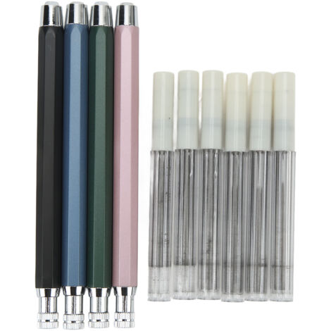 Kit de 10 Crayons de Menuisier Mécaniques avec 6 Mines de Rechange et Taille-Crayon pour Marquage sur Bois
