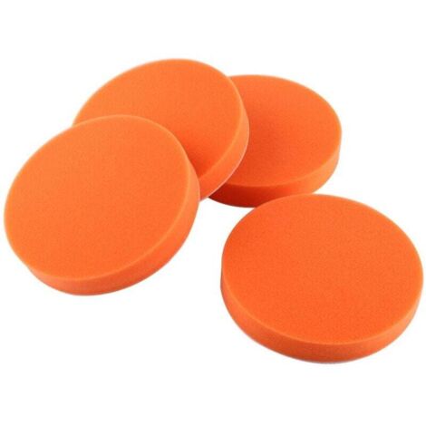 Kit de 10 esponjas de pulido de 150 mm (6") para encerar y pulir coches, color naranja