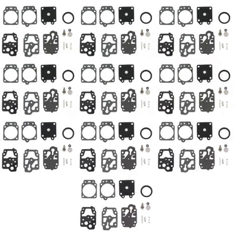 Kit de 10 joints et aiguilles de réparation de carburateur pour débroussailleuse Walbro K20-WYJ, Echo, Husqvarna, Toro, Ryobi, Honda et Homelite.