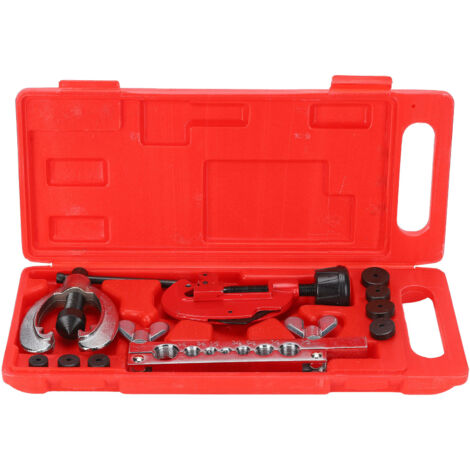 Kit de 10 outils d'évasement pour lignes de frein automobile avec coupe-tube et 7 matrices CT‑2029