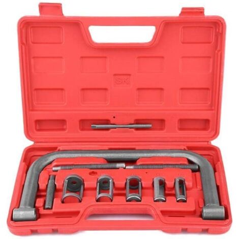 Kit de 10 resortes de válvula compresibles con estuche de transporte: herramienta de instalación y extracción para bicicletas, automóviles, motocicletas y otros vehículos.