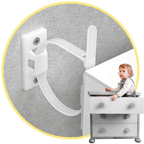 Kit de 10 sangles de fixation pour meubles, sécurité bébé, ancrages muraux et de rangement, protège les tout-petits et les animaux domestiques des chutes de meubles, réglables.