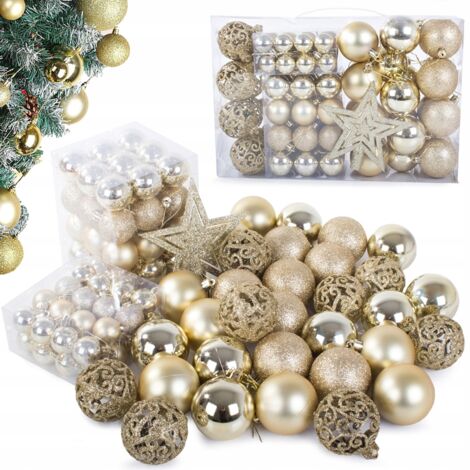 Kit de 100 boules de Noël dorées (10) GABC