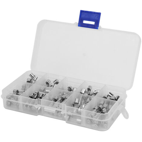 Kit de 100 fusibles en verre 5x20mm, assortiment de 0.2A à 20A, pour protection de circuits électriques 250V - Pièces de rechange universelles