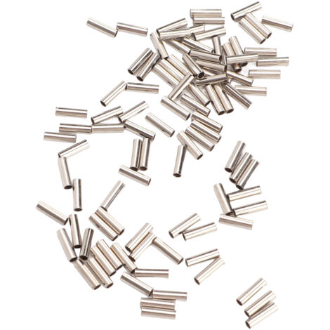 Kit de 100 Manchons à Simple Barillet Anticorrosion pour Montage de Lignes de Pêche - Connecteurs de Tube avec Fixation Sécurisée