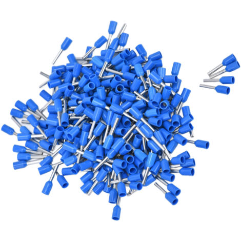 Kit de 1000 cosses à sertir isolées bleues pour câbles 20 AWG, connecteurs électriques E7508
