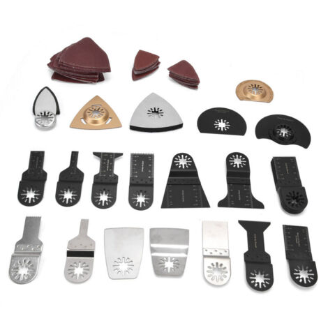 Kit de 105 lames de scie oscillantes à dégagement rapide, accessoires pour outils multifonctions, pour la coupe du bois et du métal tendre