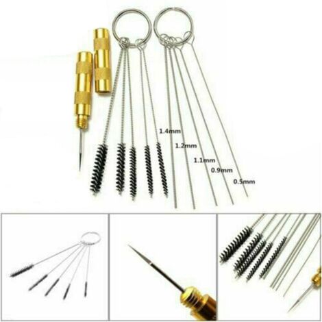 Kit de 11 accessoires de nettoyage pour aérographe (brosse à aiguilles) pour pistolet à peinture