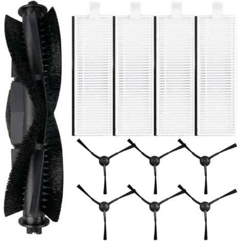 Kit de 11 brosses latérales principales pour aspirateur Robot pour Laresar Evol 3, 1 Brosse à Rouleau Principale, 4 filtres HEPA,