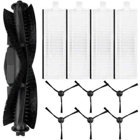 Kit de 11 brosses latérales principales pour aspirateur Robot pour Laresar Evol 3, 1 Brosse à Rouleau Principale, 4 filtres HEPA,