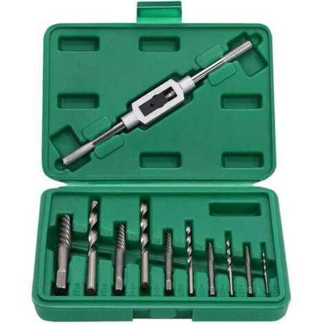 Kit de 11 Extracteurs de Vis et Boulons en Acier Chrome Vanadium pour Retrait de Fixations Endommagées et Rouillées