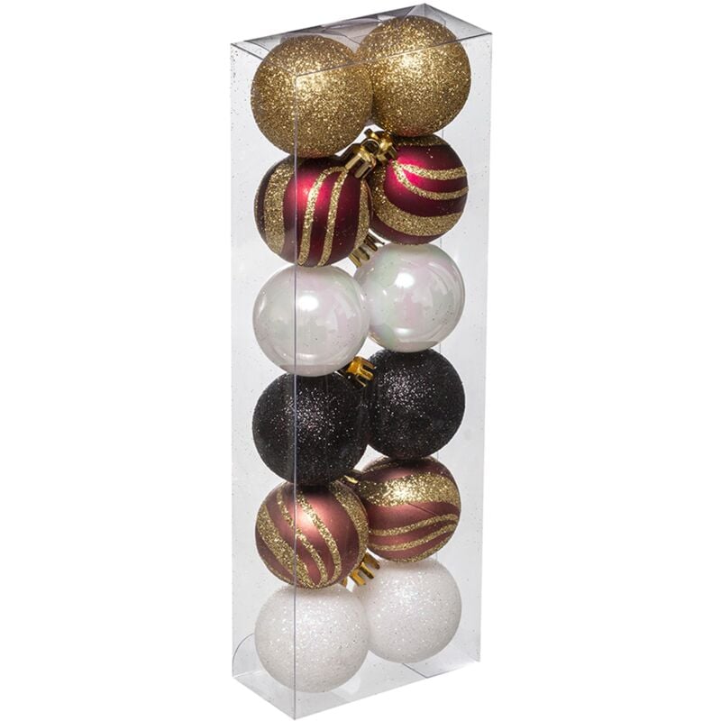 

Fééric Lights And Christmas - Kit de 12 bolas 40 mm x 12 colores surtidos