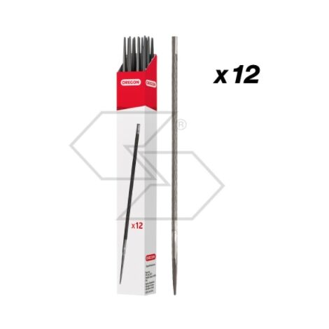 Kit de 12 limas redondas OREGON diámetro 5,0 mm longitud 20 cm cadena afilado