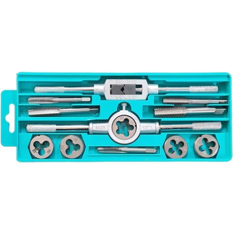 KIT DE 12 MATRICES DANS UNE BOÎTE MATRICES À FILETAGE MÂLE ET FEMELLE