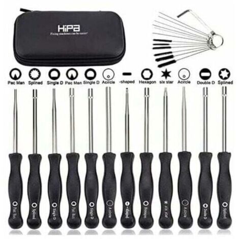 Kit de 12 outils de réglage de carburateur pour moteurs 2 temps avec tournevis carrés et kit de nettoyage - Adapté aux débroussailleuses et tronçonneuses - Matériau résistant à la corrosion