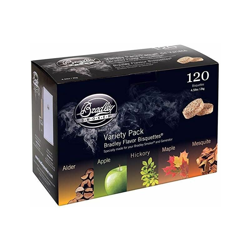 Bradley Smoker - Kit de 120 bisquettes de fumage 5 saveurs
